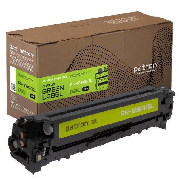 Картридж совместимый HP 128A (CE320A) Green Label, черный Patron (PN-128AKGL)