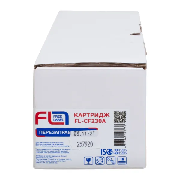 Тонер-картридж совместимый HP 30A (CF230A) Free Label (FL-CF230A) - Фото 2