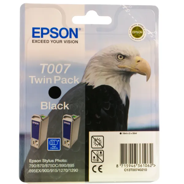 Комплект картриджей T007402 черный, 2 шт Epson (C13T00740210) - Фото 3