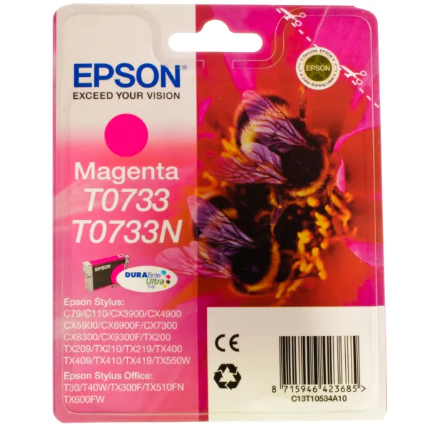 Картридж T0733/T1053 пурпурный Epson (C13T07334А10/C13T10534A10) - Фото 2