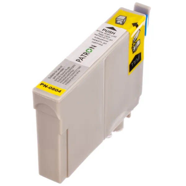 Картридж сумісний Epson T0804 (C13T08044010/C13T08044011) 620 арк, жовтий Patron (PN-0804) - Фото 2