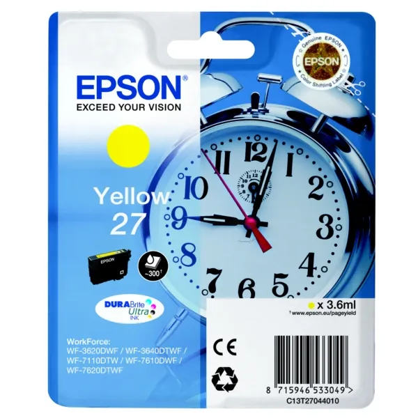 Картридж T2704 желтый Epson (C13T27044022)