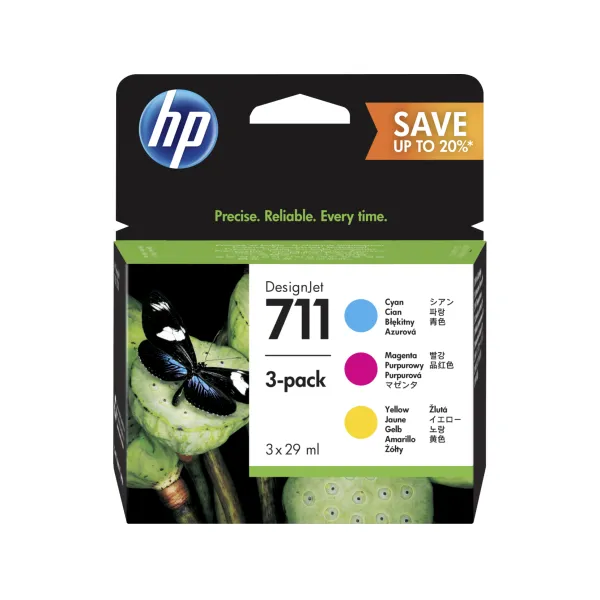 Комплект картриджей №711 голубой, пурпурный, желтый HP (P2V32A)