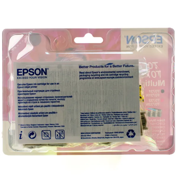 Комплект картриджей T07354A/T10554A черный, голубой, пурпурный, желтый Epson (C13T07354A10/C13T10554A10) - Фото 3