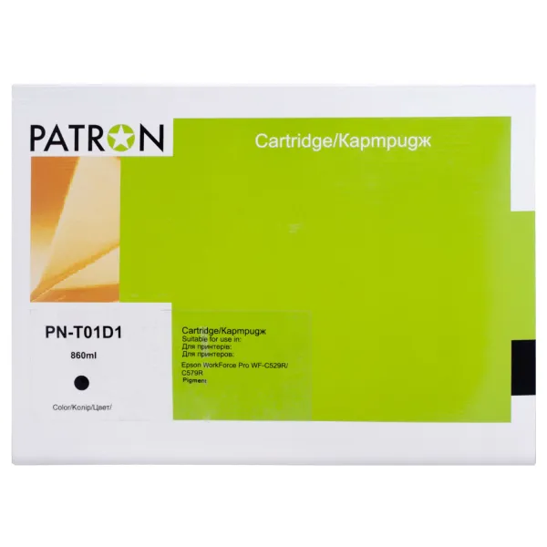 Картридж совместимый Epson T01D1 XXL (C13T01D100) 50K стр, черный Patron (PN-T01D1)