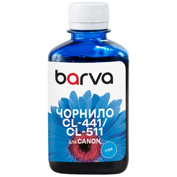 Чорнило сумісне для Canon CL-441/CLI-521/CL-511 спеціальне 180 г, водорозчинне, блакитне Barva (C521-057)