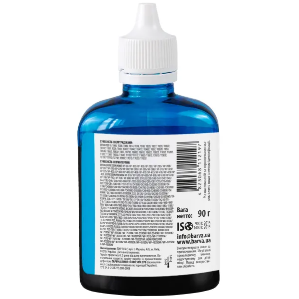 Чернила совместимые для Epson универсальные №1 90 г, водорастворимые, голубые Barva (EU1-446) - Фото 2