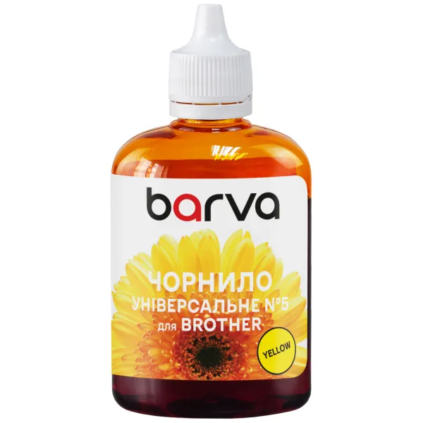 Чернила для Brother универсальные №5 90 г, водорастворимые, желтые Barva (BU5-482)