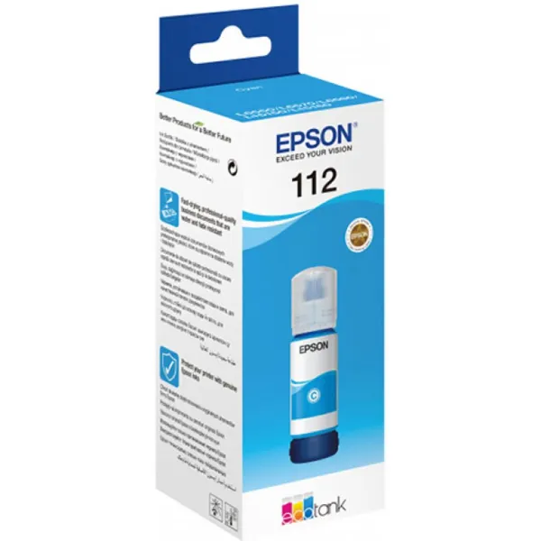 Чернила 112 C 70 мл голубые Epson (C13T06C24A)