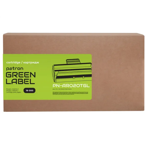 Тонер-картридж совместимый Sharp AR-020T/AR-020LT Green Label Patron (PN-AR020TGL) - Фото 3