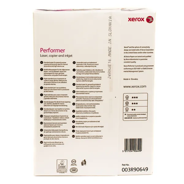 Бумага офисная А4, 80 г/м2, 500 л, Класс С, Performer Xerox (003R90649) - Фото 4
