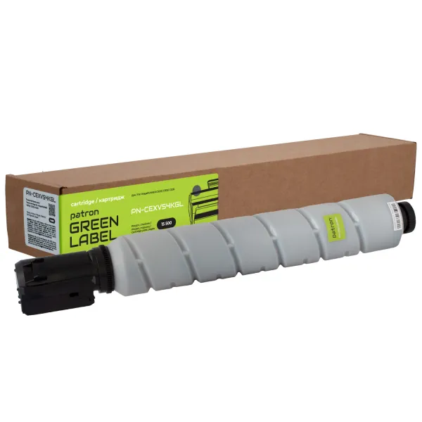 Тонер-картридж совместимый Canon C-EXV54 Green Label, черный Patron (PN-CEXV54KGL)