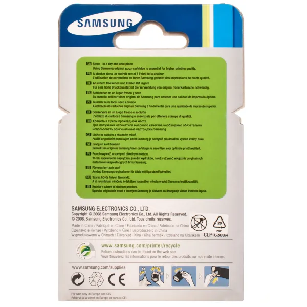 Тонер-картридж CLP-Y300A желтый Samsung (CLP-Y300A/ELS) - Фото 3