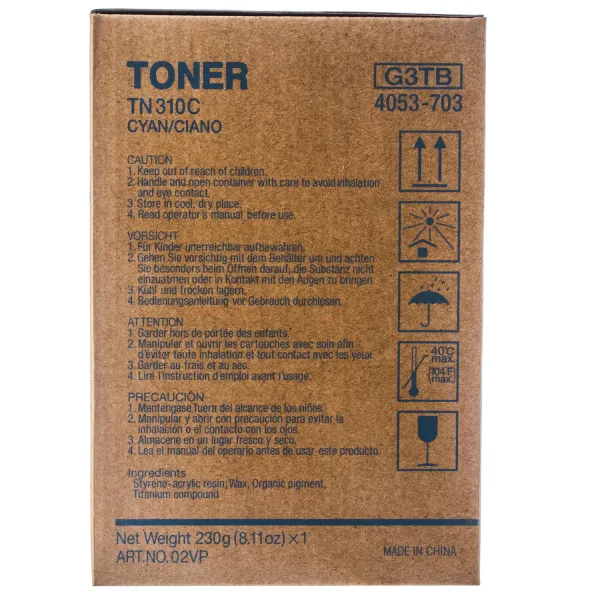 Тонер-картридж TN-310C блакитний Konica Minolta (4053703) - Фото 2