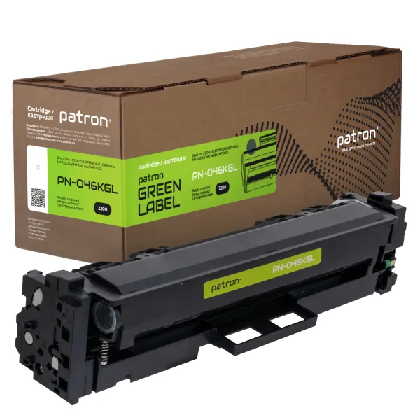 Картридж совместимый Canon 046 Green Label, черный Patron (PN-046KGL)