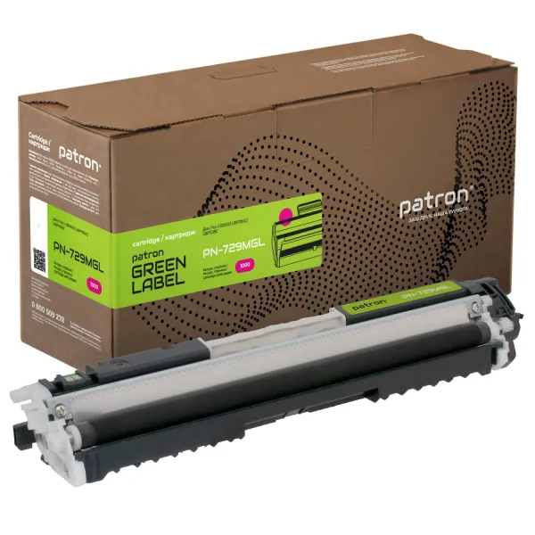 Тонер-картридж совместимый Canon 729 пурпурный Green Label Patron (PN-729MGL)