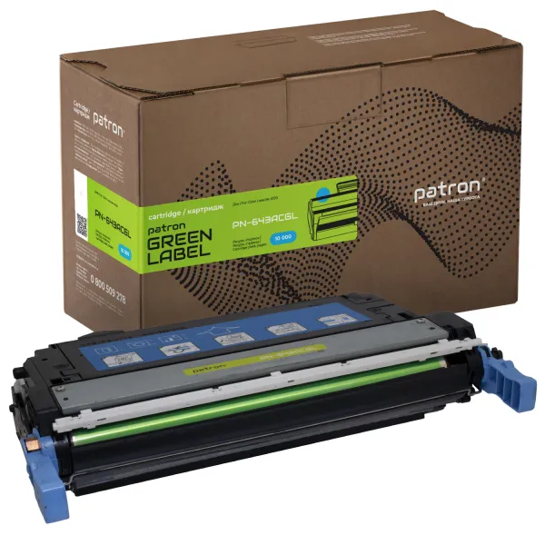 Картридж сумісний HP 643A (Q5951A) Green Label, блакитний Patron (PN-643ACGL)