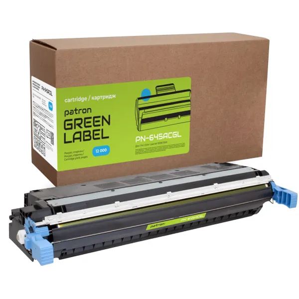 Картридж сумісний HP 645A (C9731A) блакитний Green Label Patron (PN-645ACGL)
