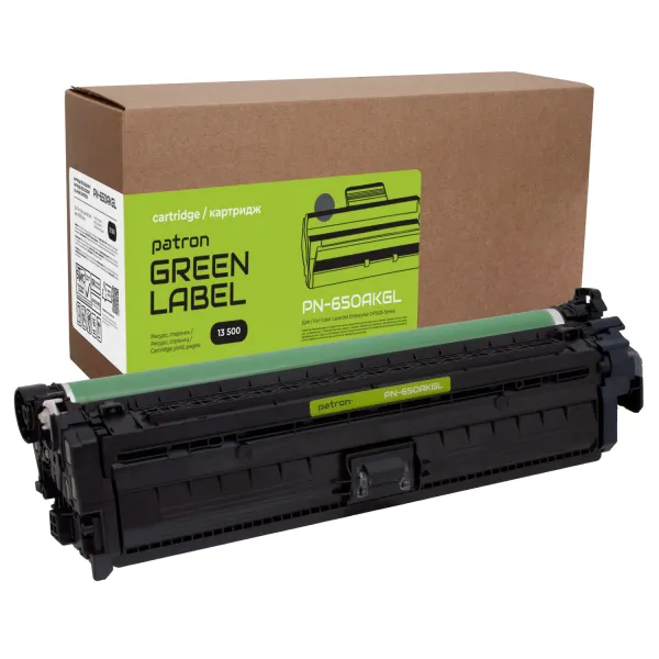 Картридж совместимый HP 650A (CE270A) Green Label, черный Patron (PN-650AKGL)