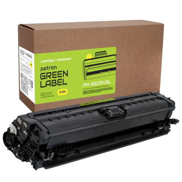 Картридж совместимый HP 650A (CE272A) Green Label, желтый Patron (PN-650AYGL)