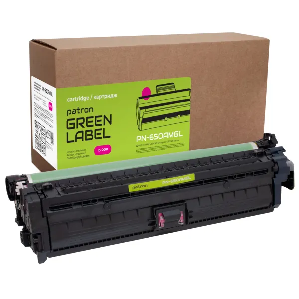 Картридж совместимый HP 650A (CE273A) Green Label, пурпурный Patron (PN-650AMGL)