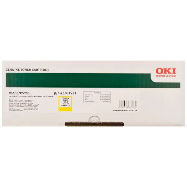 Тонер-картридж C56/57 2K NEU желтый Oki (43381921) - Фото 3