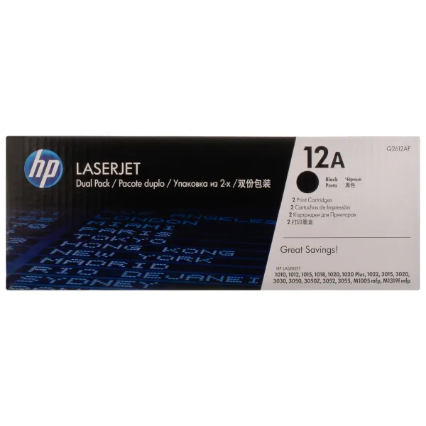 Картридж 12A черный HP (Q2612AD/Q2612AF) - Фото 3