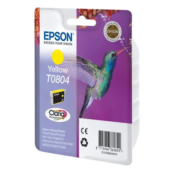 Картридж T080440 желтый Epson (C13T08044010/C13T08044011)