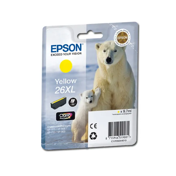 Картридж №26XL желтый Epson (C13T26344010)