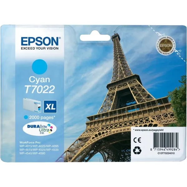 Картридж C13T70224010 голубой Epson XL