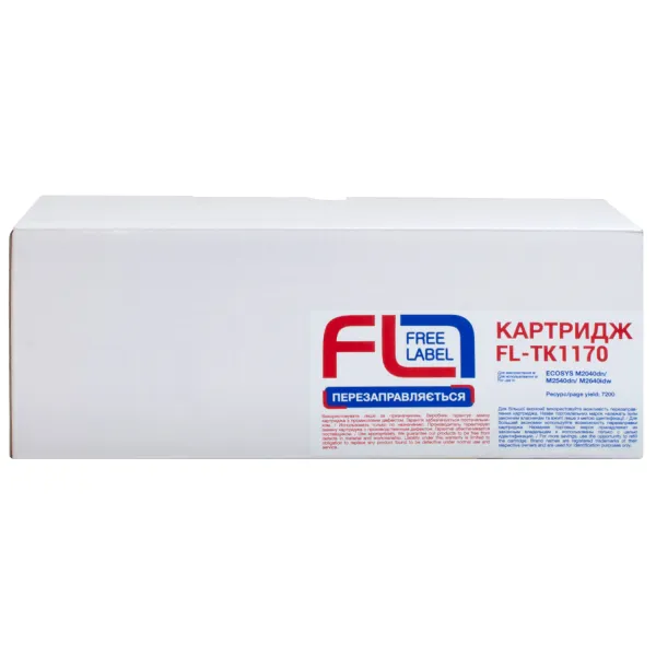 Тонер-картридж совместимый Kyocera Mita TK-1170 Free Label (FL-TK1170) - Фото 2