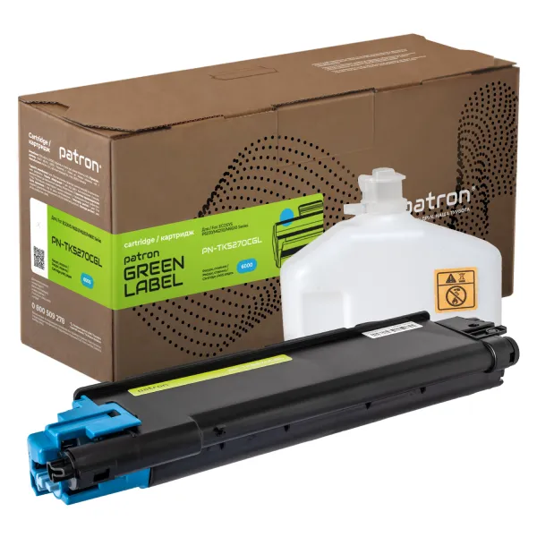 Тонер-картридж совместимый Kyocera Mita TK-5270C голубой Green Label Patron (PN-TK5270CGL)
