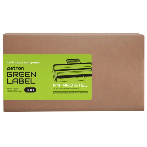 Тонер-картридж совместимый Sharp AR-016T Green Label Patron (PN-AR016TGL) - Фото 2