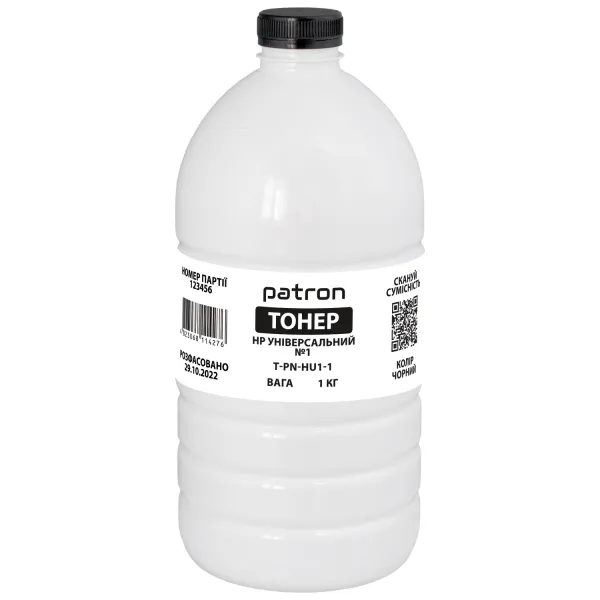 Тонер HP универсальный №1 флакон, 1 кг Patron (PN-HU1-1)