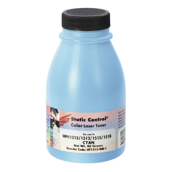 Тонер HP CLJ 1215 флакон, 40 г, голубой SCC (HP1515-40B-C)