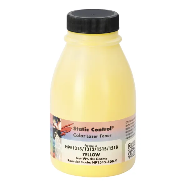 Тонер HP CLJ 1215 флакон, 40 г, жовтий SCC (HP1515-40B-Y)