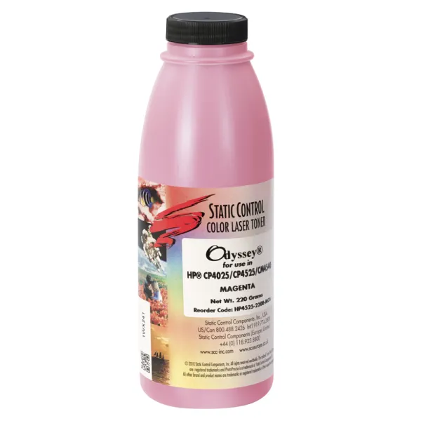 Тонер HP CP4525 флакон, 220 г, пурпуровий SCC (HP4525-220B-MOS)