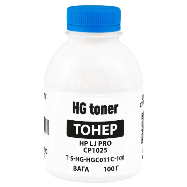 Тонер HP LJ Pro CP1025 флакон, 100 г, голубой HG toner (TSM-HGC011C-100)
