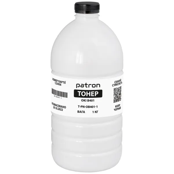 Тонер Oki B401 флакон, 1 кг Patron (PN-OB401-1)