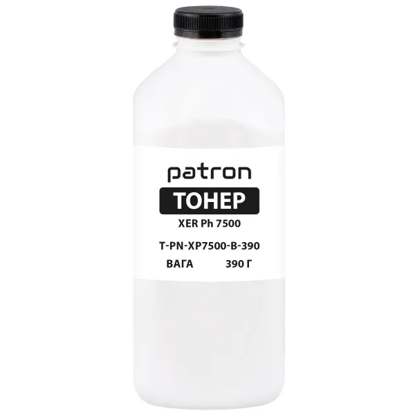 Тонер XER Ph 7500 флакон, 390 г, чорний Patron (PN-XP7500-B-390)