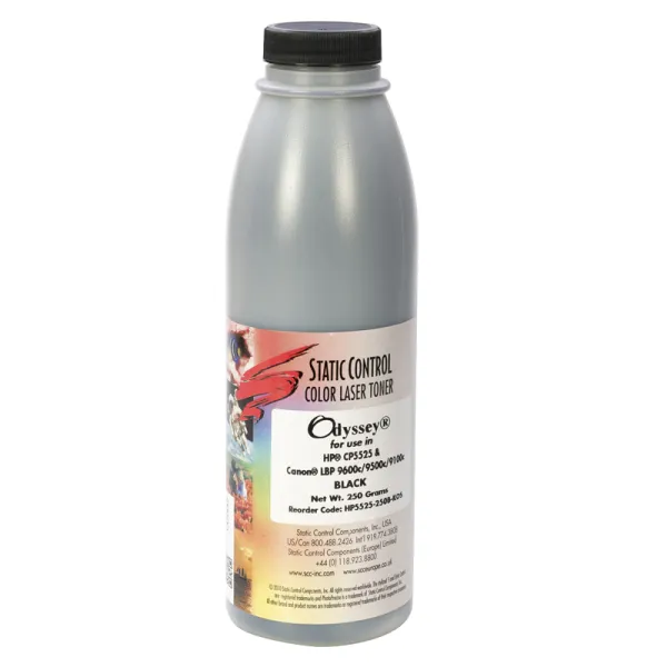 Тонер HP CLJ 5525 флакон, 250 г, черный SCC (HP5525-250B-KOS)