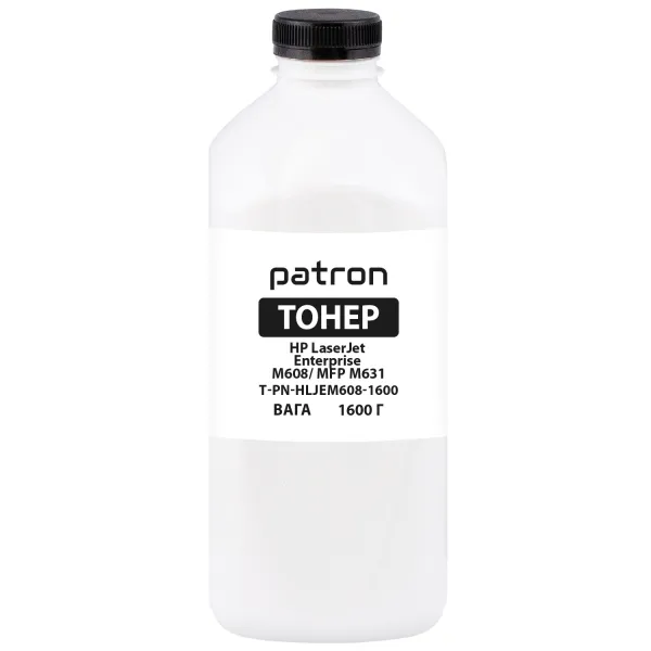 Тонер HP LJ Enterprise M608/MFP M631 флакон, 1600 г (2x800 г) Patron (PN-HLJEM608-1600)