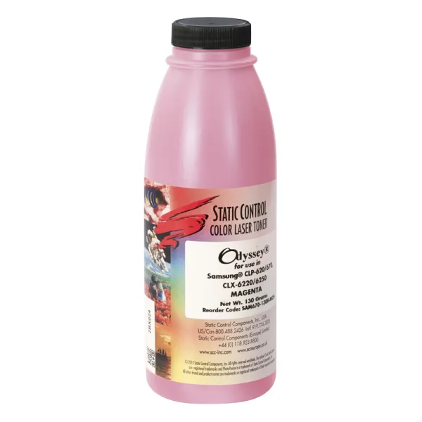 Тонер Samsung CLP-615 флакон, 130 г, пурпурный SCC (SAM670-130B-MOS)