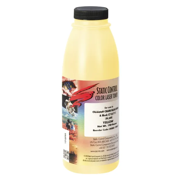 Тонер Oki 8800 флакон, 190 г, жовтий SCC (OKI88-190B-Y)