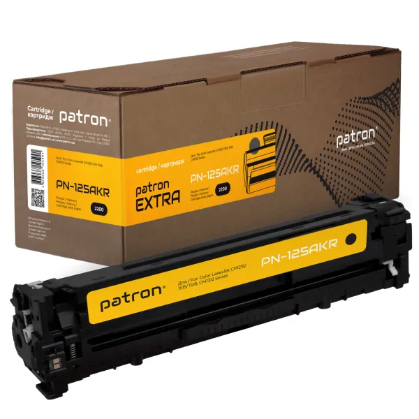 Картридж сумісний HP 125A (CB540A) чорний Extra Patron (PN-125AKR)