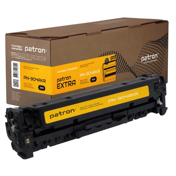Картридж сумісний HP 304A (CC530A) чорний Extra Patron (PN-304AKR)