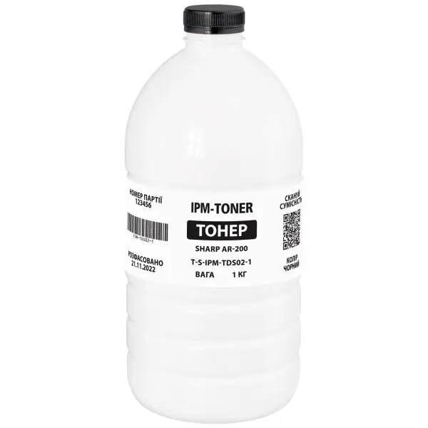 Тонер Sharp AR-200 флакон, 1 кг IPM (TSM-TDS02-1)