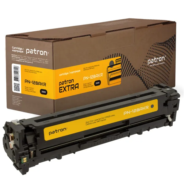 Картридж совместимый HP 128A (CE320A) черный Extra Patron (PN-128AKR)
