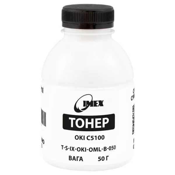 Тонер Oki C5100 флакон 50 г, черный (OML) Imex (TSM-OML-K-050)