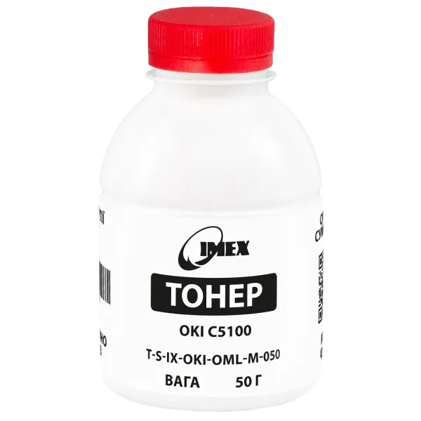 Тонер Oki C5100 флакон 50 г, пурпурный (OML) Imex (TSM-OML-M-050)